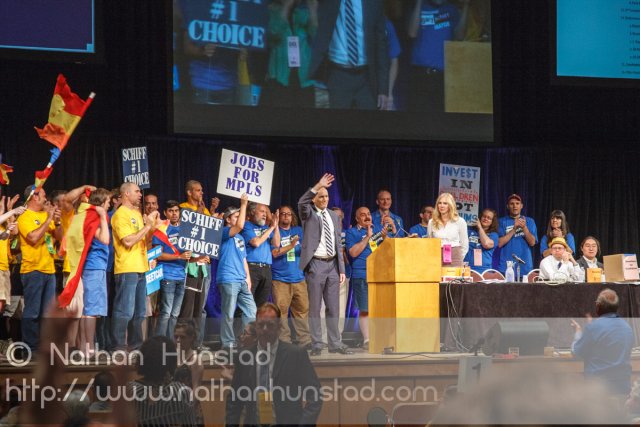 Mayoral candidate Gary Schiff at the 2013 Minneapolis DFL Conven